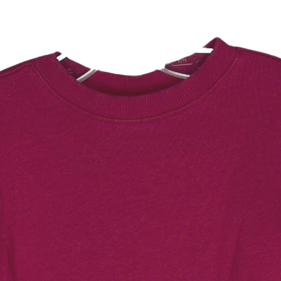 Janie and Jack Shirt Girls Small Maroon Red Sweatshirt Eyelet Lace Basic Neutral - Picture 3 of 6
